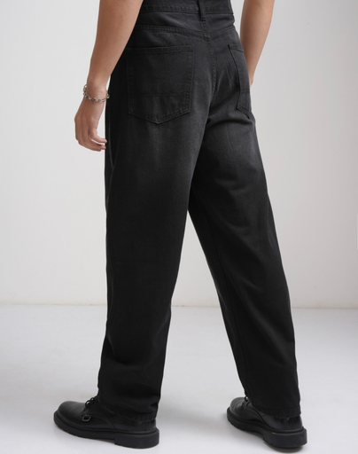 Men Regular Mid Rise Black Jeans